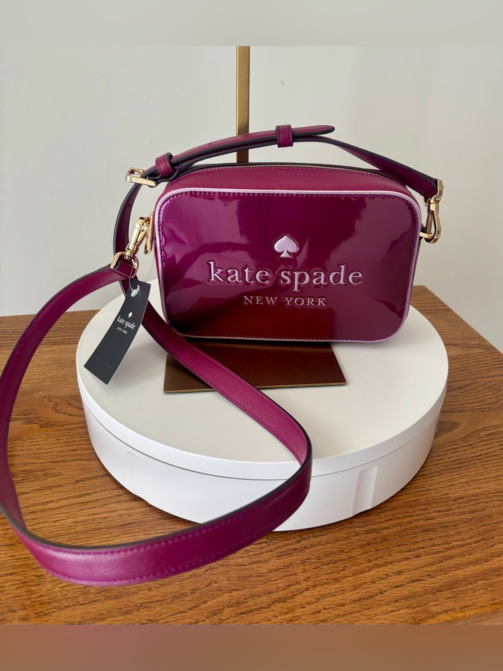 NWT Kate Spade “Oh Snap” Mini Camera Bag in Dark Raspberry